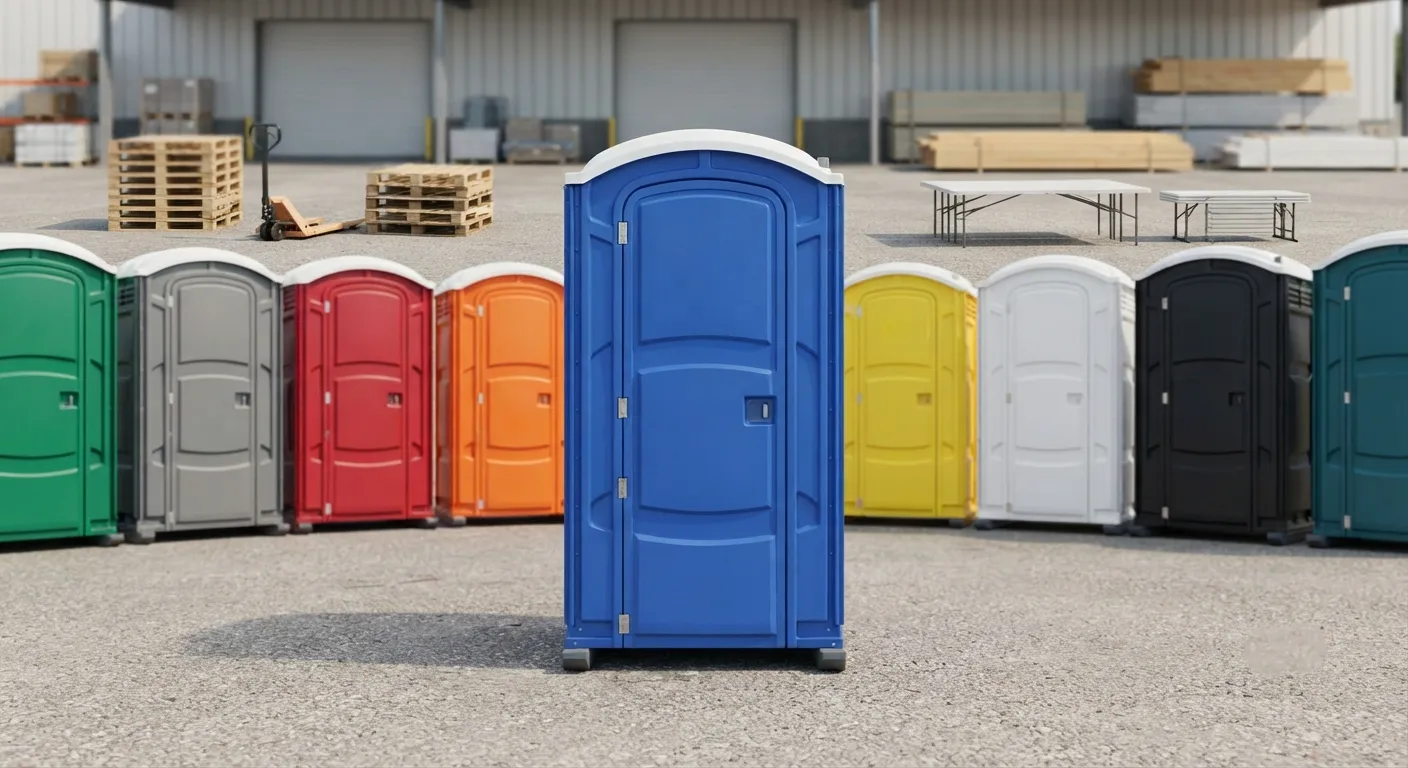 Portable restroom units delivered on a McAllen, TX work zone