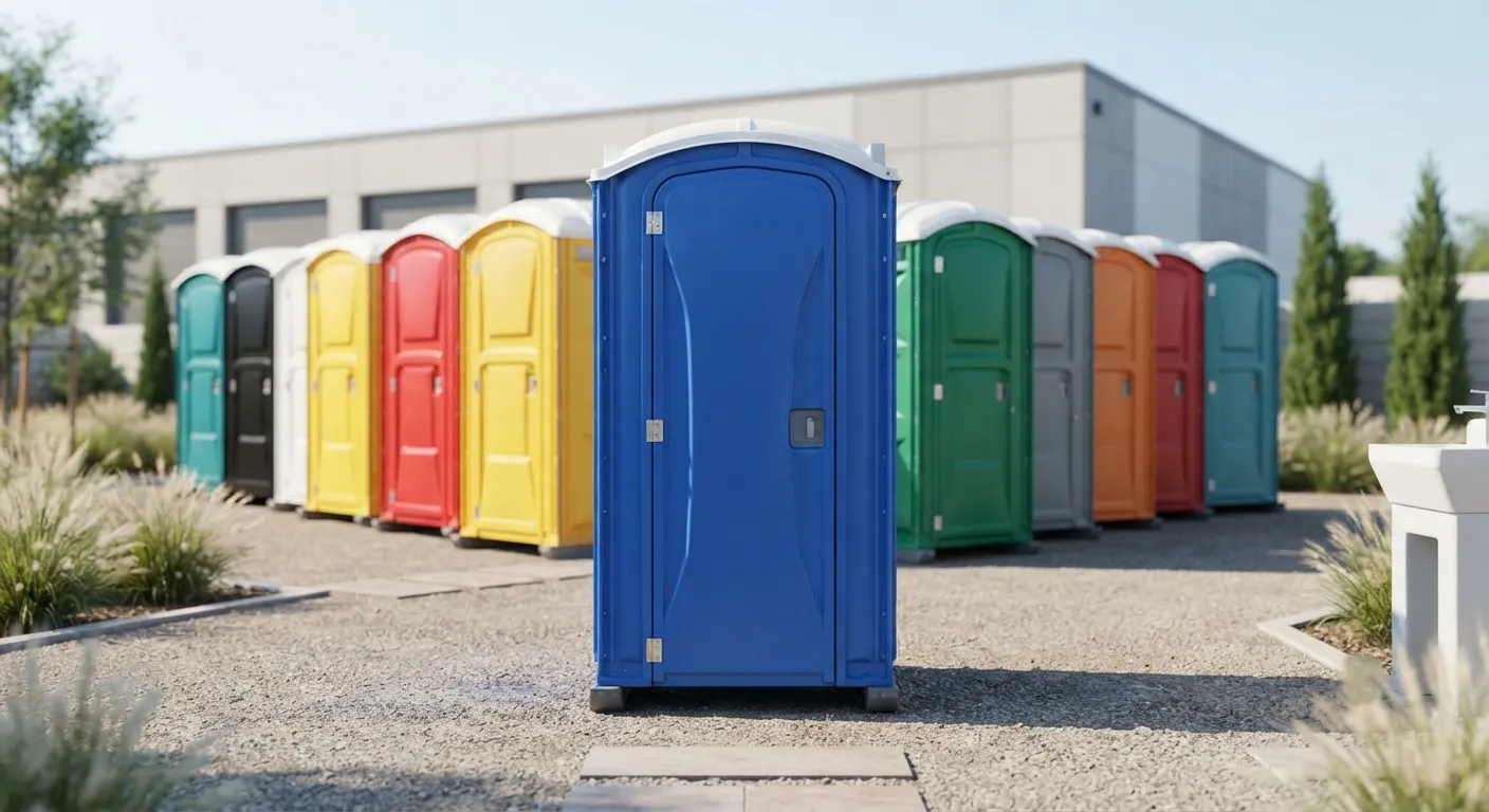 Portable toilet units ready for delivery in McAllen, TX